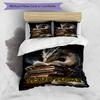 3PC Custom Name Dragon's Wisdom Bedding Set Duvet Cover Closure Includes 1 Duvet Cover & 2 Pillowcases for Bedroom