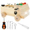 Portable Travel Screwdriver Slabboard Educational Learning Toys Kids Gifts Wooden Montessori Slab LED Light Switch Sensory Toy