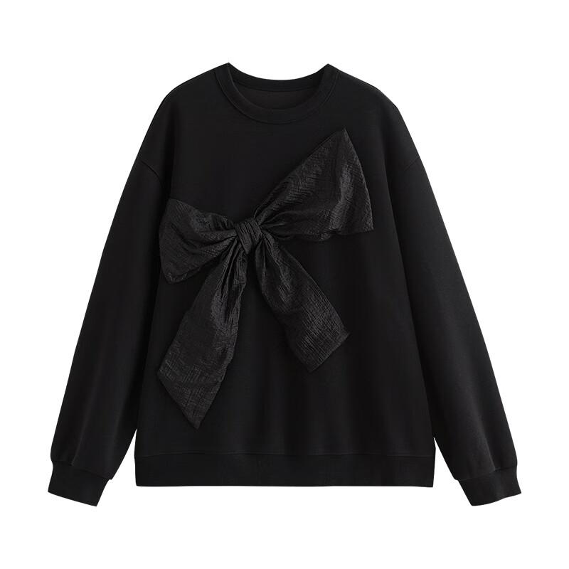 Women's Air Cotton Loose Sweatshirt with 3D Bow
