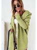 2025 Purple Batwing Knit Hoodie - Women's Loose-Fit Temperament Commuter Sweater Coat