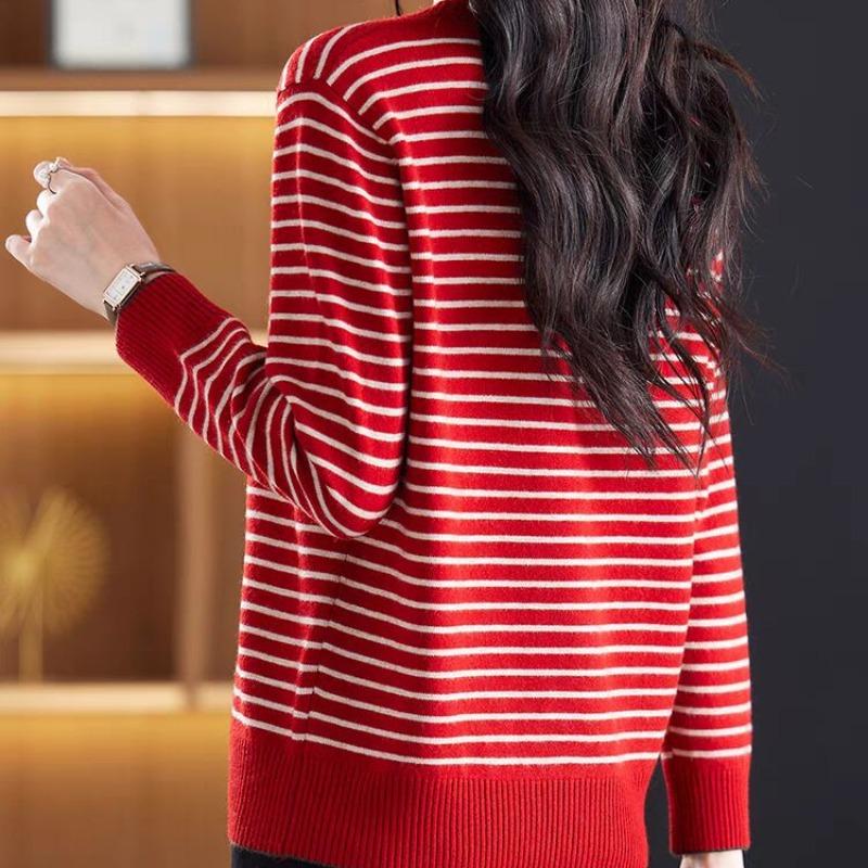 Semi-turtleneck Wool Cardigan Women's Loose Zipper Niche Stand-up Neck Sweater Casual Fashion Jacket