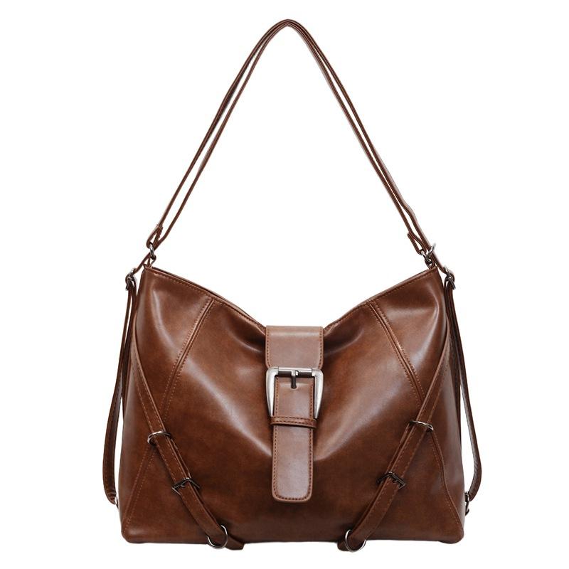 Simple and Large-capacity Lazy Wind Commuter Tote Bag Women's 2025 Autumn New Trend Shoulder Bag Foreign Style Backpack