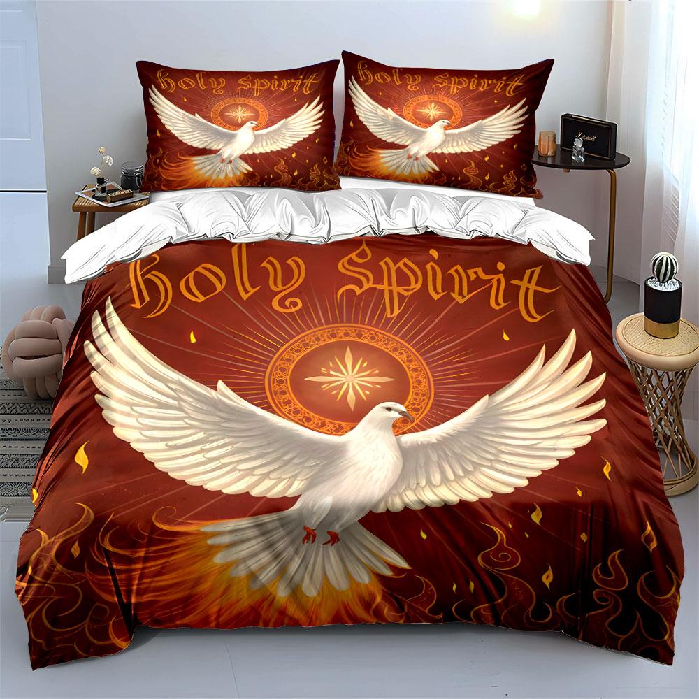 Holy Spirit Artwork For Worship  Kid'S And Adults' Bedroom Decor, Exquisite Three-Piece Bedding Set Gift