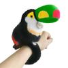 Parrot Plush Toy with Slap Bracelet - Small Bird Shoulder Pendant & Zoo Figurine