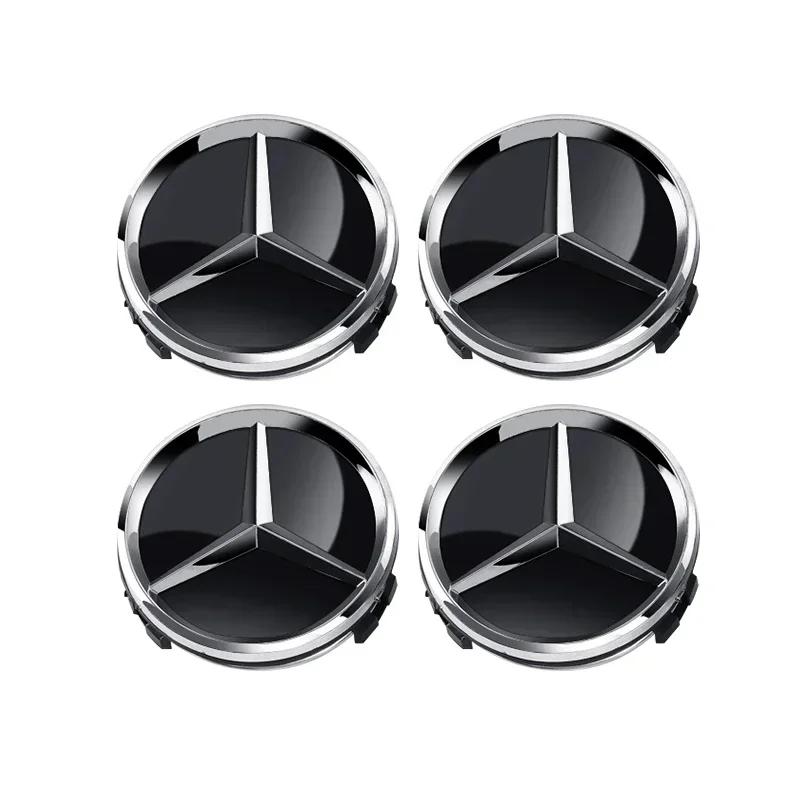 4 stuks 60 mm Auto Wielnaafdop Embleem badge voor Mercedes Benz C180 E300 GLC W163 W166 W167 W204 W205 W212 W213 X253 W117 W176 W164