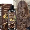 Shampoo Colorante per Capelli da 100ml, Pigmenti Naturali di Origine Vegetale, Delicato sul Cuoio Capelluto, Copre Rapidamente i Capelli Bianchi. Disponibile in Nero, Marrone e Marrone Castagna