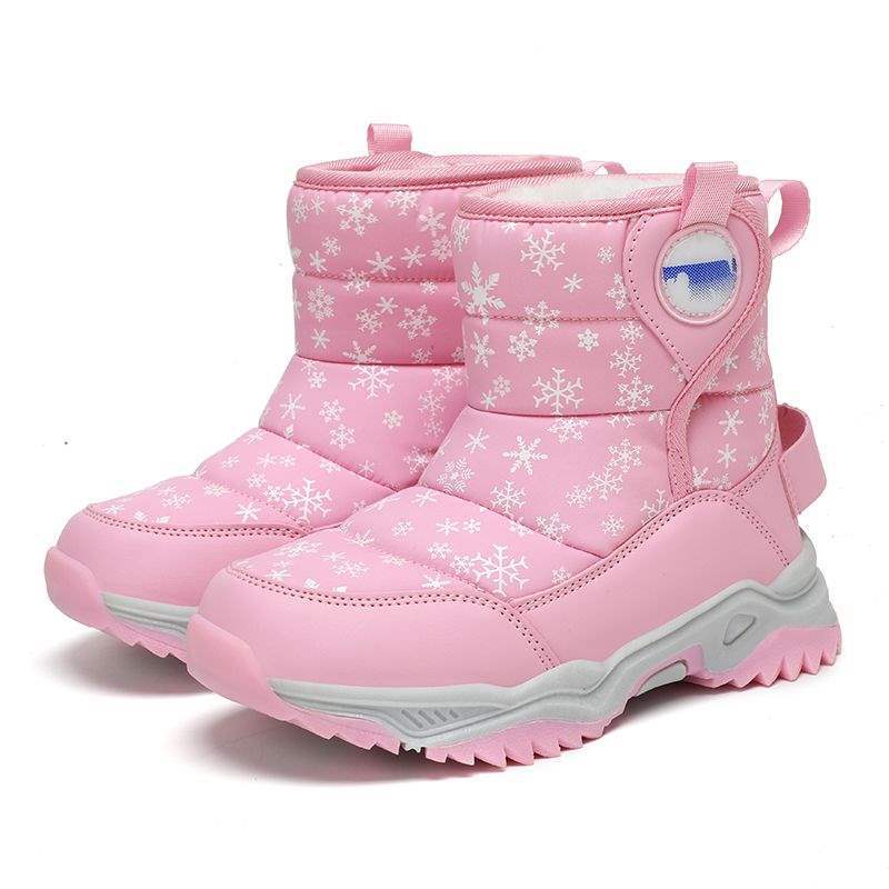 Autumn and winter velvet children's winter boots cold cotton boots women's shoes snow boots thickened boys boots cotton shoes warm snow shoes