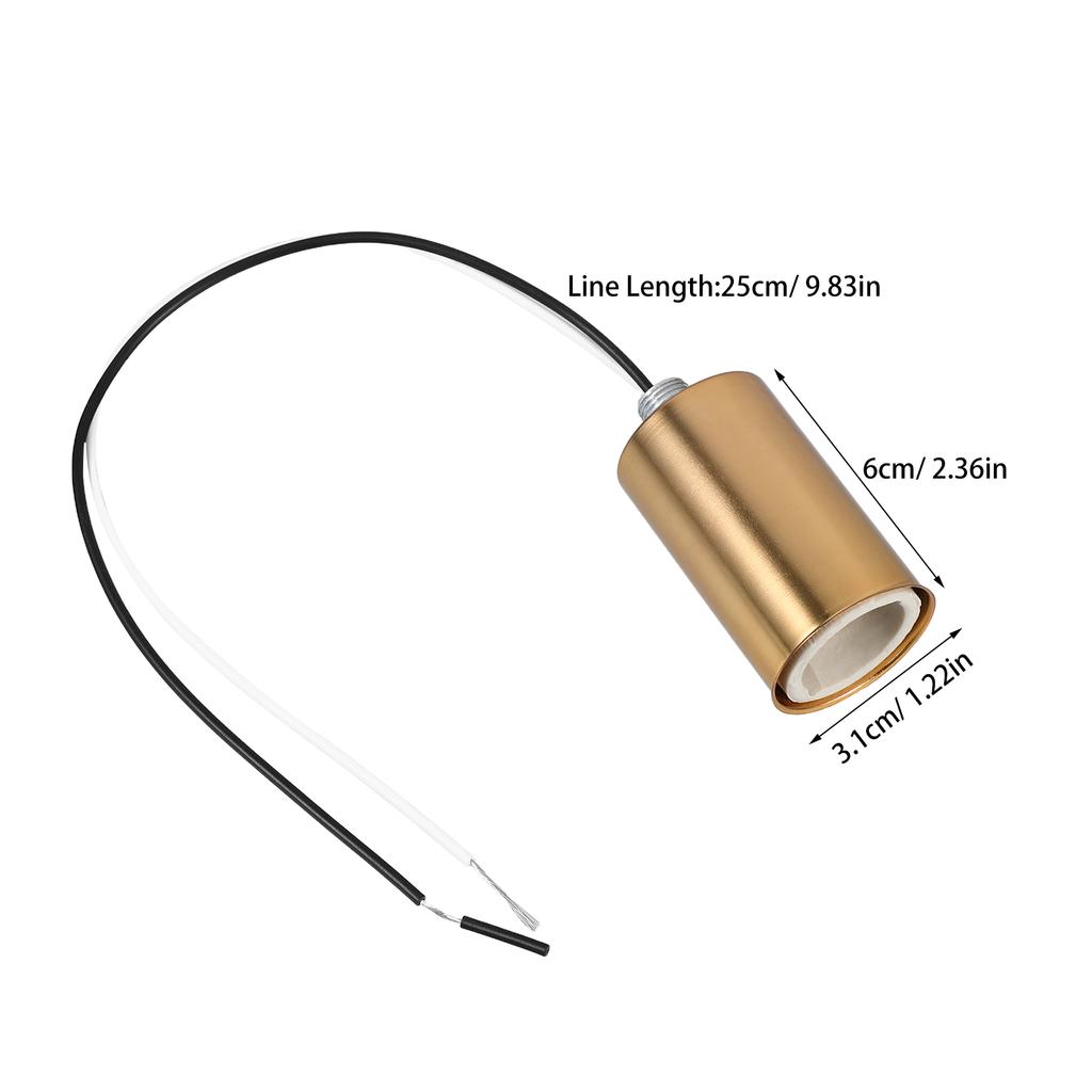 Table Lamp Base Ceramic Screw Socket With Cord Durable Rustproof Multi-Functional For Home Office Lighting Fixture Parts Lamp