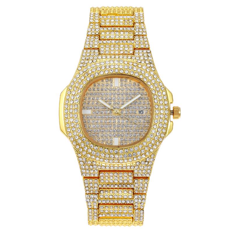 Gypsy Steel Belt Diamond Men'S Watch High-End Fashion Rhinestone Quartz Women'S Watch
