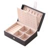 2 Layer Jewelry Holder Leather Jewelry Organizers with Buckle Jewelry Cases