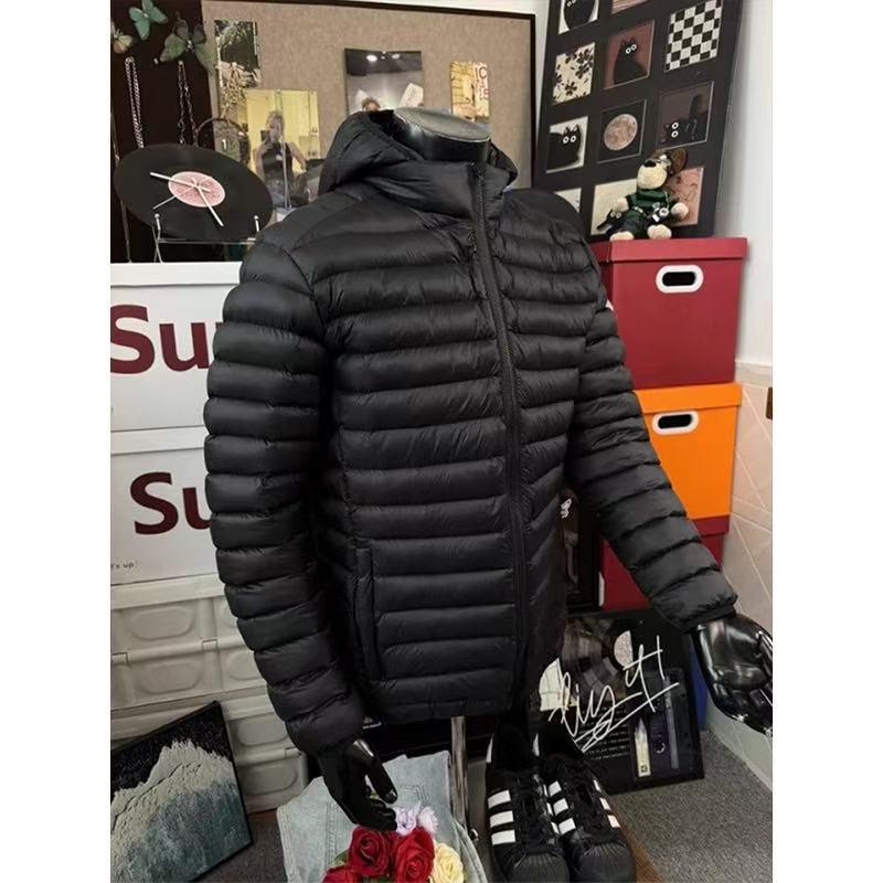 2025 Trendige leichte Herren-Kapuzenjacke aus weißer Entendaune: Vielseitige, Warme, Lässige Winterkleidung