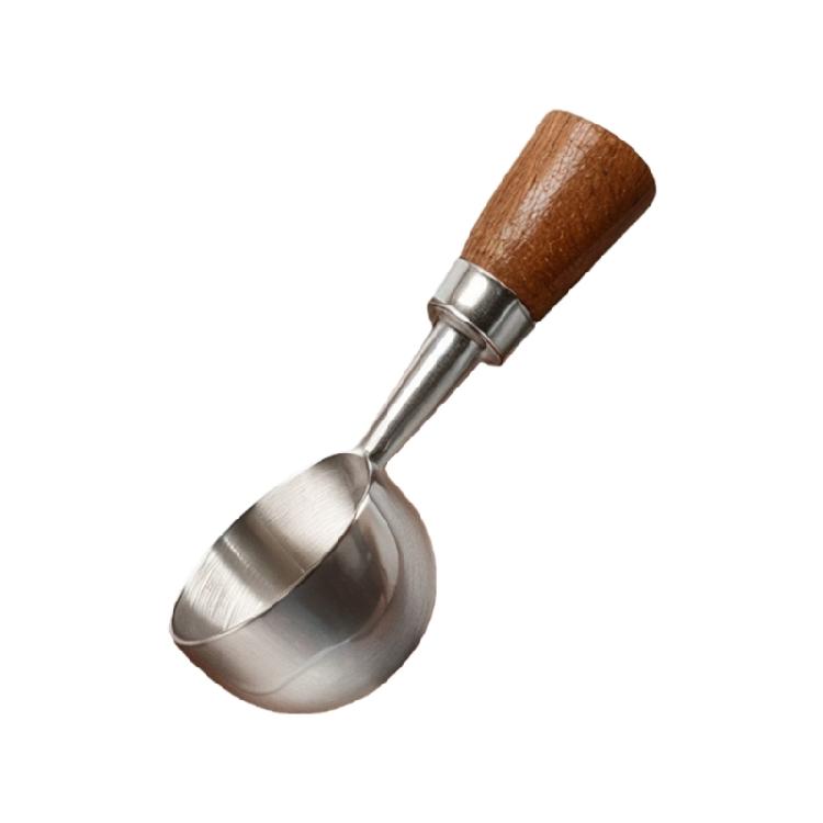 

Coffee Accessory Walnuts Wood Handle Scoops Ensuring Consistent Brew Quality and Stainless Steel Durability 15ml natural color
