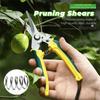 Stainless Steel Pruning Shears Ergonomic Handle Non-slip Garden Pruner Shock Absorbing Comfortable Grip Tree Branch Trimmer