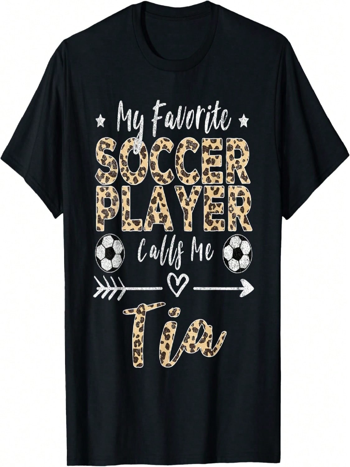 My Favorite Soccer Player Calls Me Tia Spanish Portuguese T-Shirt S разноцветный