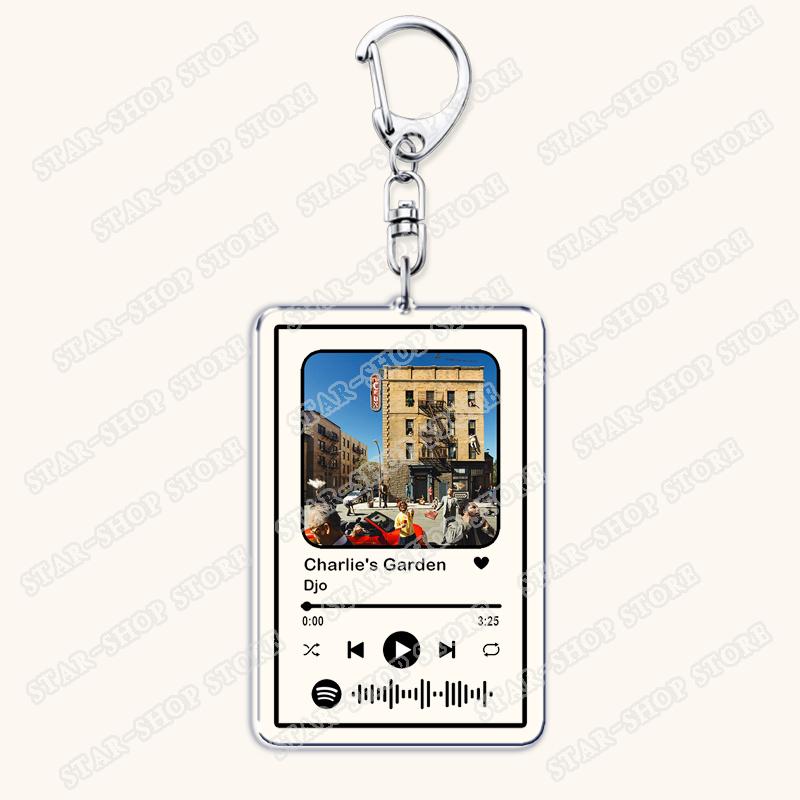 

Hot Singer Djo Songs Keychains for Women Accessories Bag End of Beginning Chateau Music Code Keying Jewelry Fans Friends Gifts