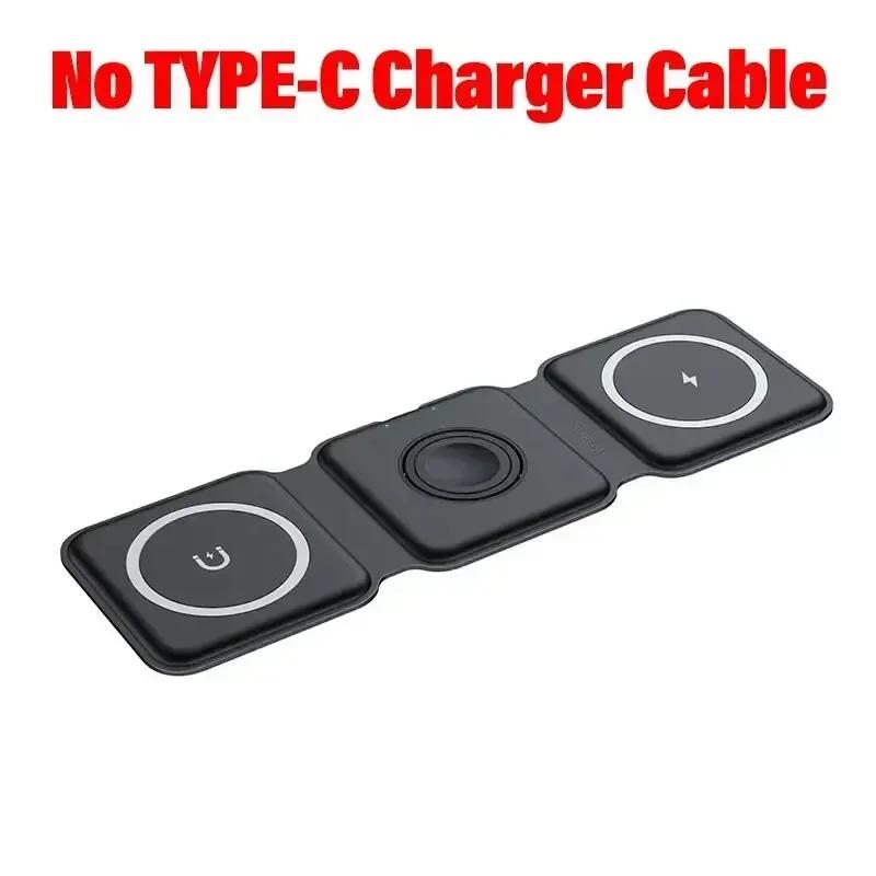 3 In 1 Magnetic Wireless Charger Dock Stand for MagSafe iPhone 16 15 14 13 12 Pro Max Apple Watch 10 9 8 7 AirPods Fast Charging