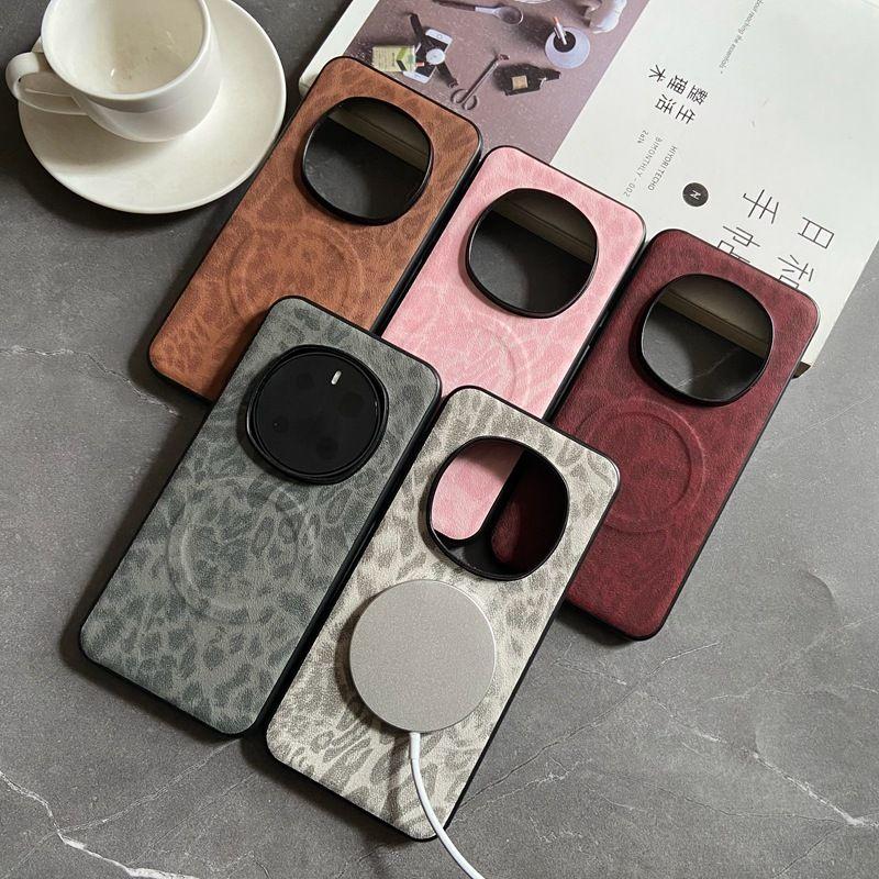 For Huawei Honor Magic 7 Pro Case Soft PU Skin Magnetic Wireless Charging Protective Back Cover Case For Magic 7 6 5 Pro Shell