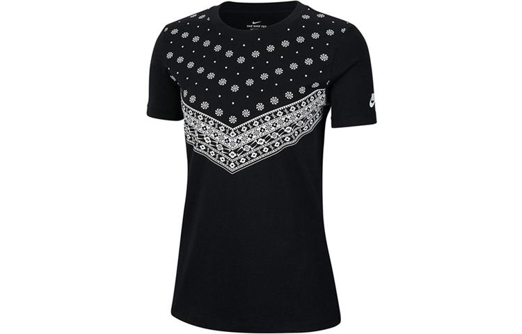 

Nike T Shirts Women s Black Crew Neck Moderate Straight Fit CV8013-010 M