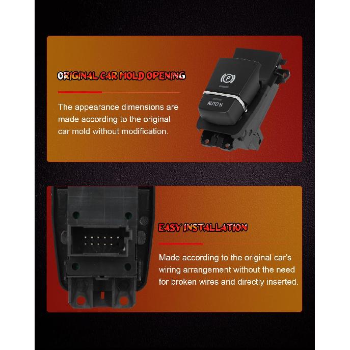 CCIYU Parking Brake Switch 61319385029 Fit 2011-2016 for BMW 528i 2012-2016 for BMW 528i xDrive 2014-2016 for BMW 535d 2014-2016 for BMW 535d xDrive