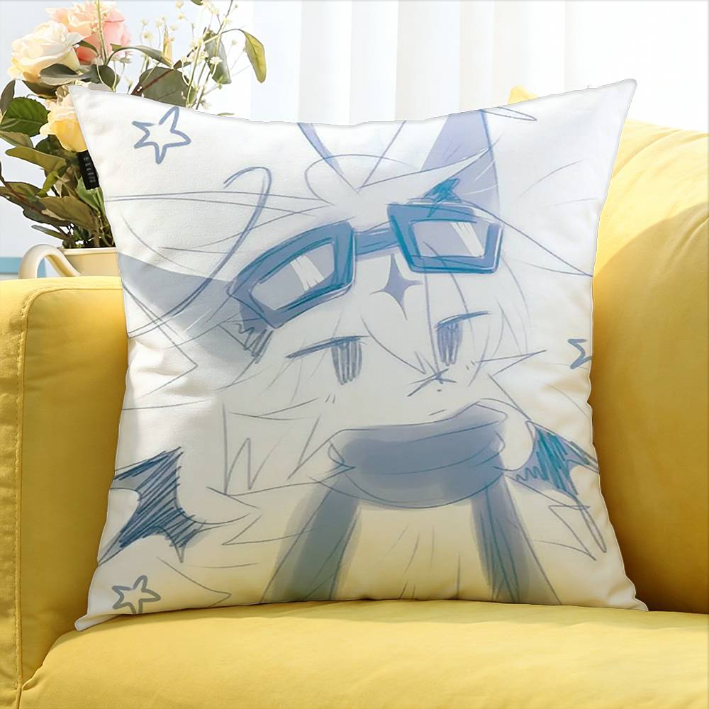 Silly Cat B-Boykisser World Various Sizes Square Pillow Case For Car Home Bedchamber Decor