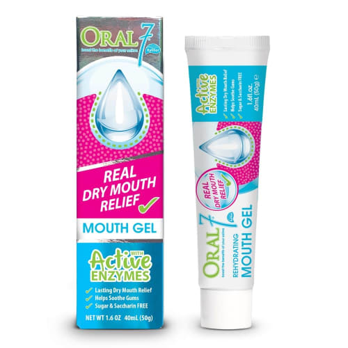 Oral7 Mouth Gel 50g - Formulated with 4 Natural Enzymes! Moisturizes for Up To 7 Hours! Prevents Dry Mouth and Bad Breath. Oral Care.