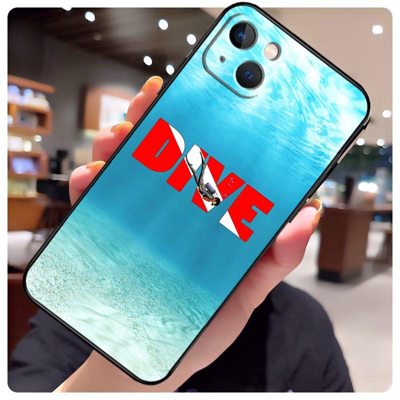 Diver Down Scuba Case For iPhone 15 Pro Max 14 13 12 11 16 17 Pro Max Mini 15 16 Plus 16e 17 Air Phone Cover