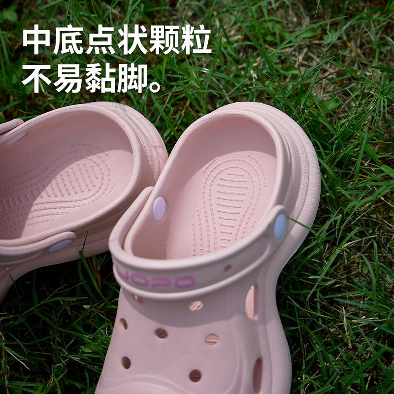 Heightened Wear-resistant Hole Shoes, Women's Summer New Fashionable and Breathable Outer Wear Non-slip and Deodorant Bag Head Slippers
