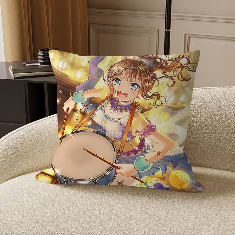 Yamabuki Saaya Office Cushion Pillowcase Car Cushion Cover45X45CM Lumbar Pillowcase Sofa Pillowcover