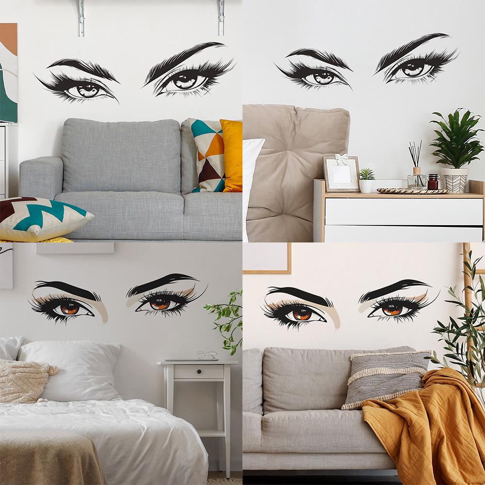 Personalized Beauty Eyes Bedroom Entrance Hall Living Room Home Background Beautification and Decoration Wall Stickers