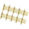 10 Count of Semi Concealed Cabinet Door Hinges Cold Rolled Steel Installation Accessories