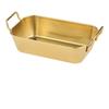 ZISIZ Stainless Steel Deep Square Snack Plate