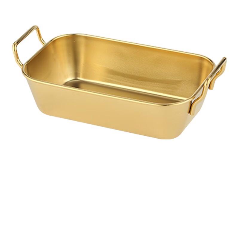 ZISIZ Stainless Steel Deep Square Snack Plate
