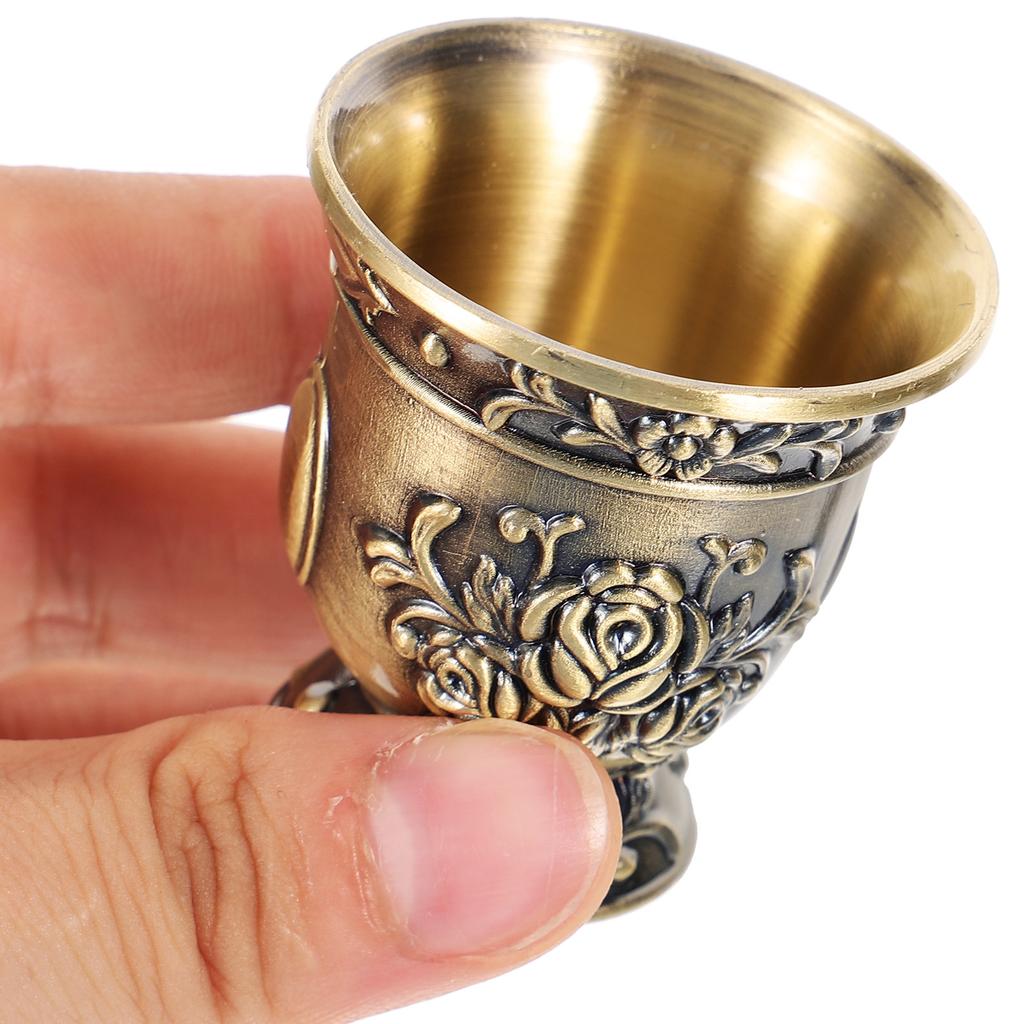 Zinklegierung Weinpokal Schnapsbecher Nachahmung Trinken Geprägt Vintage Tasse Schnapsbehälter Metall Teetasse Chinesische Teetasse Dekorativ