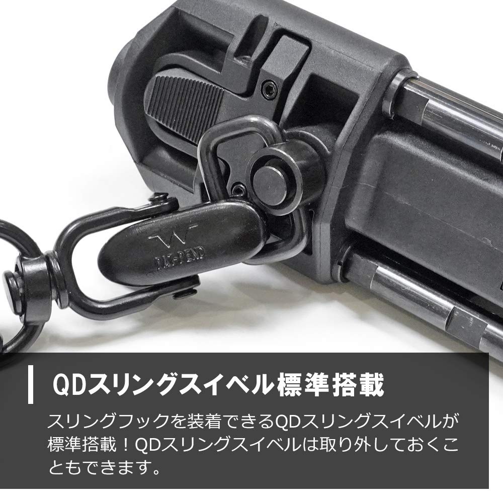 Ryohin Buhin Tokyo Marui Standard AEG M4 Compatible APS PDW CRS Stock - Sliding Stock Stringer Tank Stock/BK Black