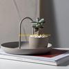 F26C Nordic Desktop Plastic Storage Tray Round Jewelry Plate with Handle Kitchen Table Meal Dish Decor