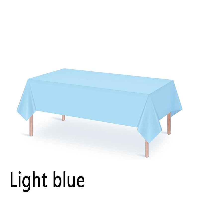 Plastic Disposable Solid Color Tablecloth Cover Cloth Wipe Clean Rectangle Party Wedding Christmas Birthday Wedding Christmas