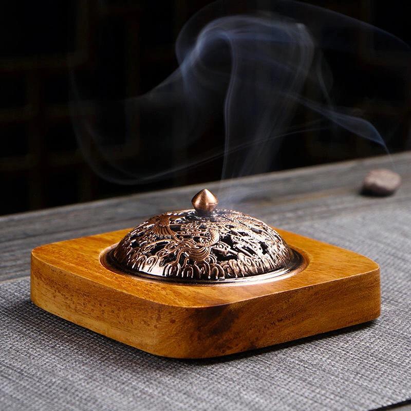 Эбеновый Большой Деревянный Сандаловый Благовонный Горшок | Комнатный Благоприятный Облачный Держатель для Агарвуда | Креативное Украшение для Чайной Церемонии