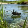 36Pcs Rockfishing Soft Lures 30mm Micro Rubber Artificial TPE Worm Baits Floating Freshwater Swimbaits Silicone Tackle Pesca
