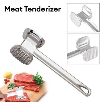 Fleischklopfer-Hammer, 19 cm, Haushalts-Aluminiumlegierung, Steak-Metallhammer, Küchenwerkzeug, robuster, langlebiger, doppelseitiger Fleischklopfer