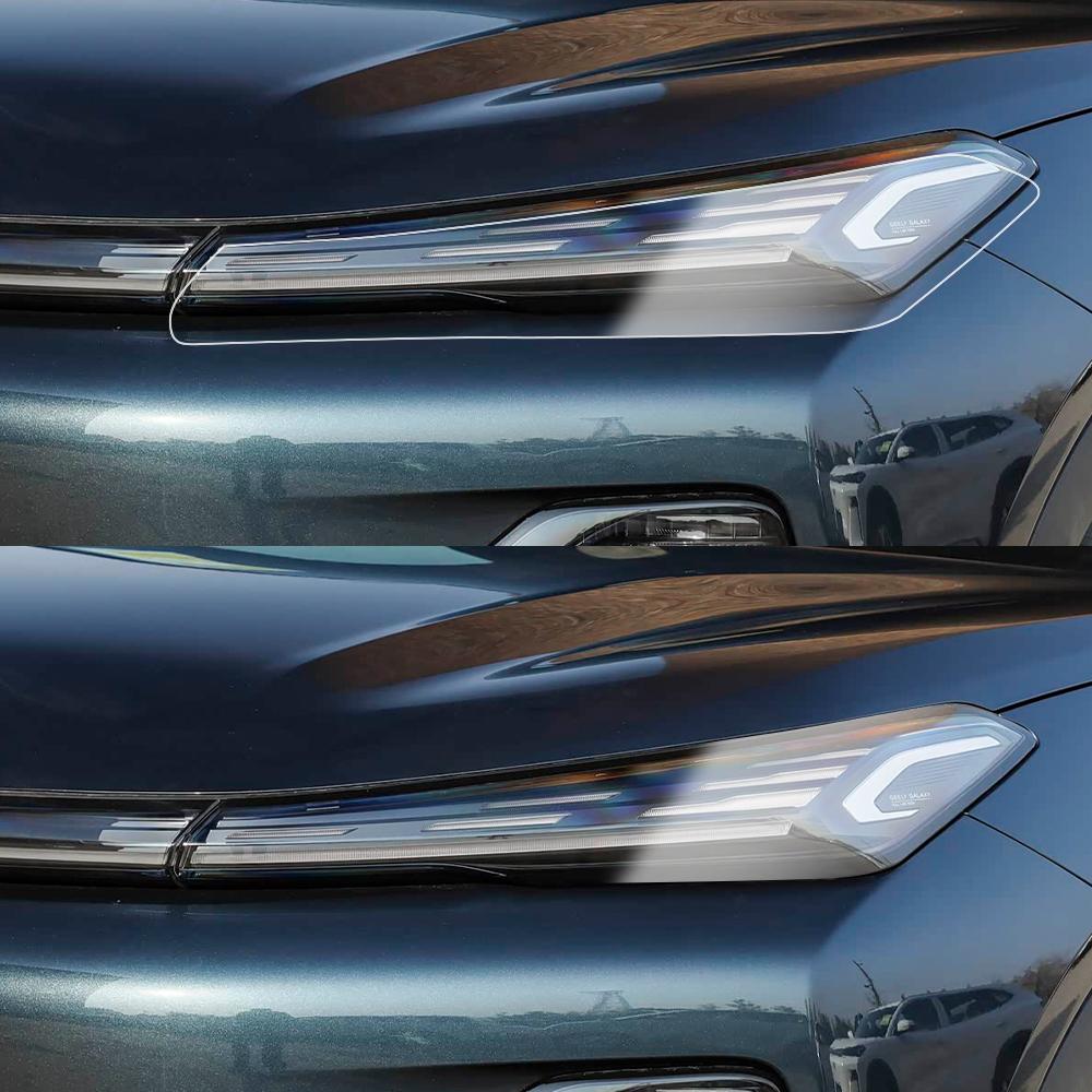 Pre-Cut PPF Anti-Scratch High-Gloss Smoke Black TPU Headlight Protective Film for Geely Galaxy Starray/Starship 7 2026-2026