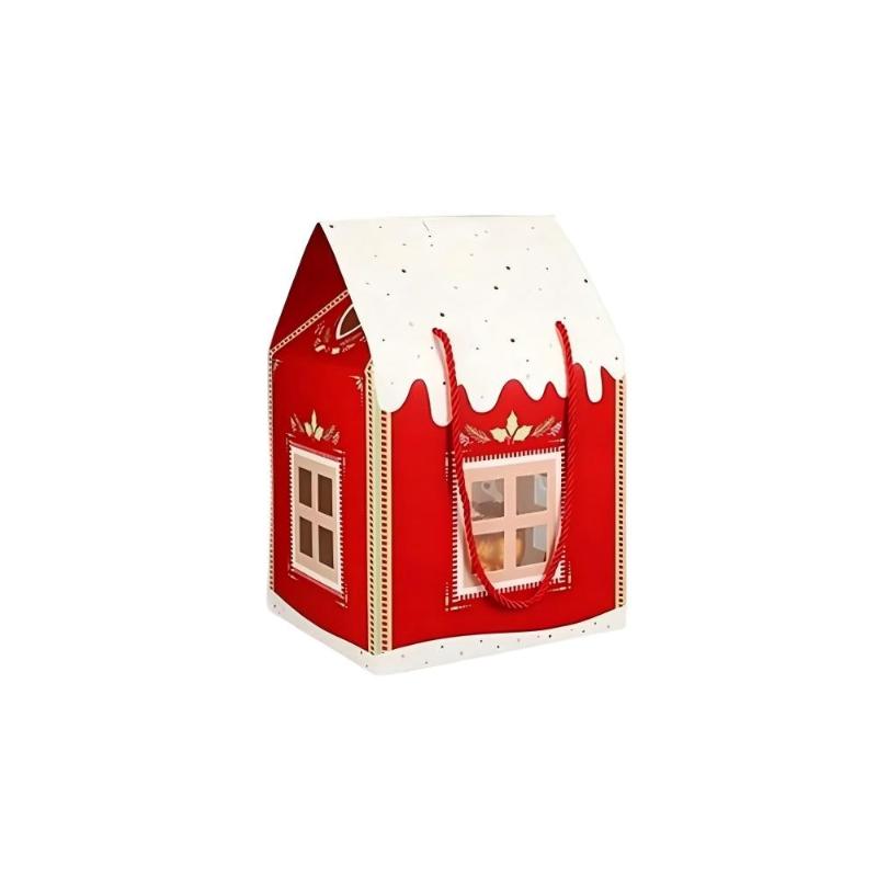 3D Up Christmas Wonderland Cottage Gift Box Paper Multipurpose Treat Boxes Festive Goodie Bags For Holiday Party Favors
