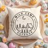 Camping Outdoor Logo Cushion Cover Plush Fabric Soft Double-Sided Printed Sofa Warm Winter Home Gift Pillow Case