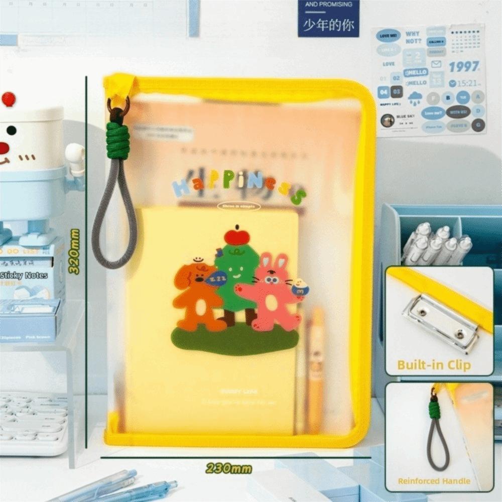 A4 File Storage Bags Large Capacity Stationery Organizer Bag Folders Thickening Waterproof Stationary Bag Handbag SchoolSupplies