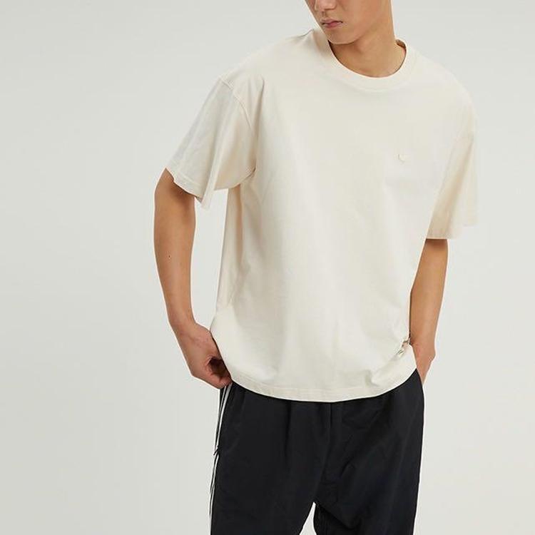 Adidas Originals Trefoil Zipper Short Sleeve Tee Men Tops Off-White HH9441