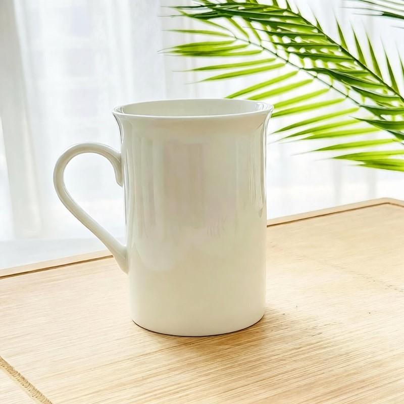 320ML, Plain White Bone China Tumbler, Ceramic Tea Mug, Porcelain Taza Cafe Expresso Coffee Cup, White-porcelain-cup Coffe