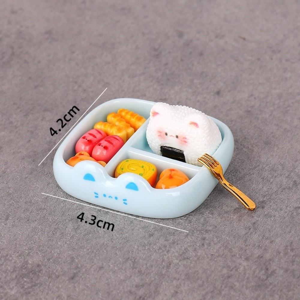 Mini Miniature Playset Pink Yellow Blue Realistic Food Model Lunch Food Ornament  Doll Accessories