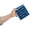 Livheart Brand New Zigzag Check Foldable Towel, Navy, Border, Dot, (Total Length Approx. 12.5cm), Towel, 82008-04