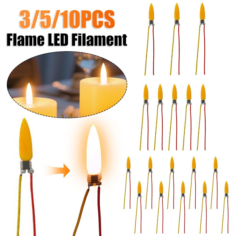 3/5/10PCS Flame Light Bulbs 2200K Diode Light Bulb Accessories LED Flame Effect Light Bulb for Halloween Christmas Decor