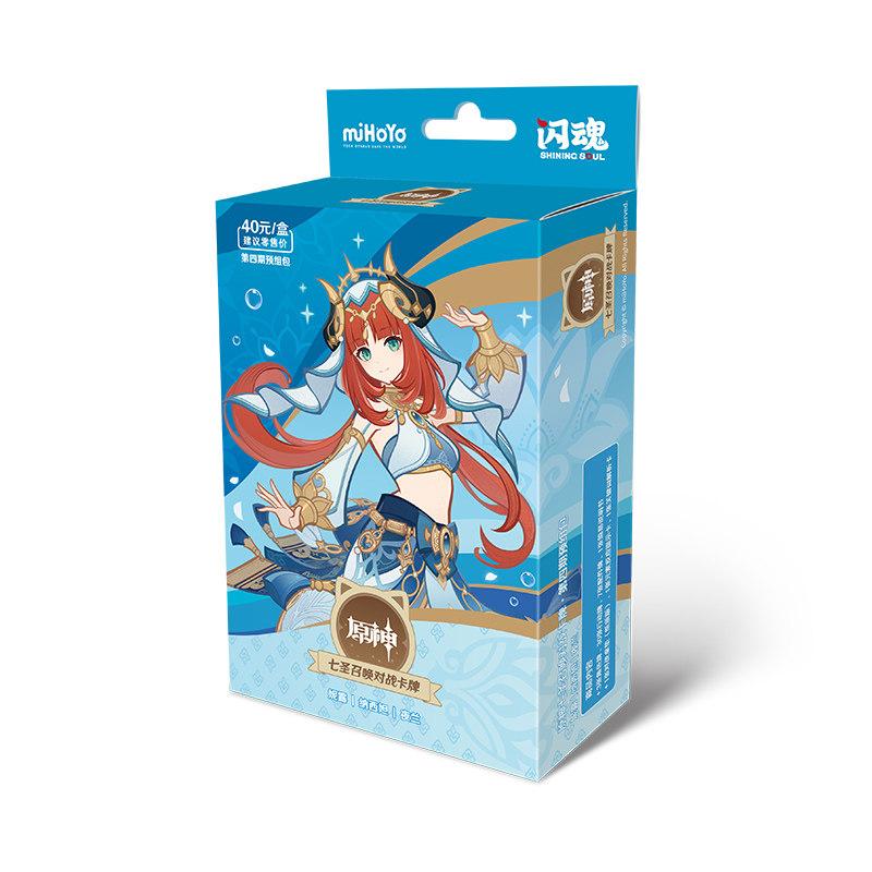 Original Genshin Impact Karte Genius Invokation TCG Kampfkarte Hu Tao Raiden Shogun Anime Charakter Sammelkarte Kinderspielzeug Geschenk