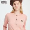 Teenie Weenie Women's Spliced Mock Two-Piece Knit Cardigan